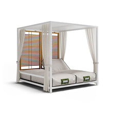 Load image into Gallery viewer, Allegra luxury outdoor cabana daybed with white curtains and premium outdoor cushions
