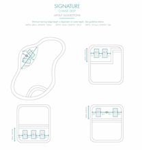 Load image into Gallery viewer, Signature Deep Chaise  Package x 2, Ari Table lid, 2 pillows total value
