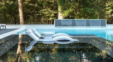 Load image into Gallery viewer, Ledge Lounger Signature Package with two Signature Chaise pool loungers and Ari side table
